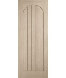 Mexicano Blonde Oak Veneered Pre-Finished Square Top Arched Panel Door