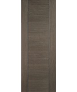 Alcaraz Pre-Finished Chocolate Grey Door With Aluminium Inlay