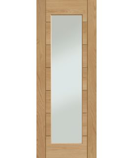 Palermo Essential Unfinished 1 Light Internal Oak Door with Clear Glass