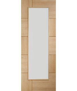 Ravenna Internal Oak Unfinished Door with Clear Glass
