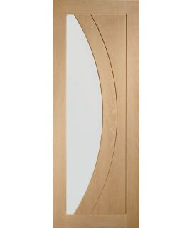Salerno Internal Oak Unfinished Door with Clear Glass
