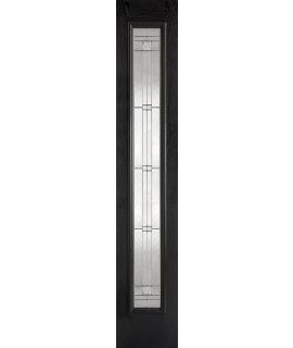 Sidelight 1L Elegant Pre-Finished Black Front Face With White Inside Face and Edges Doors 356 x 2032