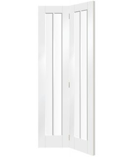 Worcester Internal White Primed Bi-fold Door with Clear Glass - 1936 x 379.5 x 35mm (30")
