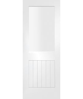 Suffolk 1 Light Internal White Primed Door with Clear Glass