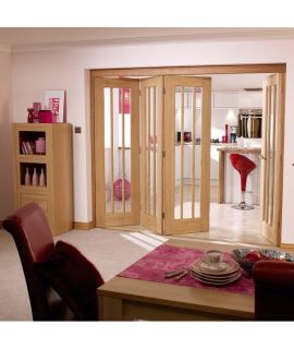 Nuvu Roomfold Sliding Door System And Oak Frame - For Us With Unfinished Oak Doors - Doors Purchased Separately, System Only
