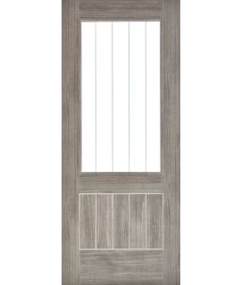 Mexicano Laminated Glazed Light Grey Door (Pre-Finished)
