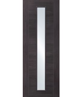 Internal Laminate Umber Grey Forli Door (Pre-Finished) with Clear Glass 