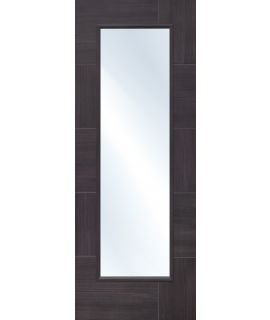 Internal Laminate Umber Grey Ravenna Door (Pre-Finished) with Clear Glass 