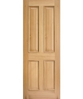 Regency 4 Panels With Raised Moulding On Both Sides Unfinished Oak Door