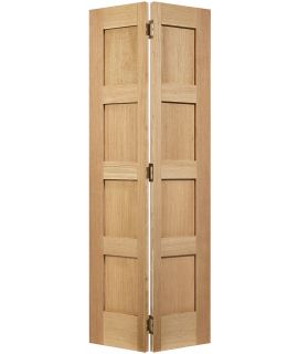 Shaker Oak Unfinished 4P Bi-Fold Door