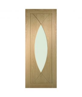 Pesaro Unfinished Internal Oak Door with Clear Glass 