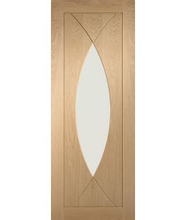 Pesaro Pre-Finished Internal Oak Door with Clear Glass 
