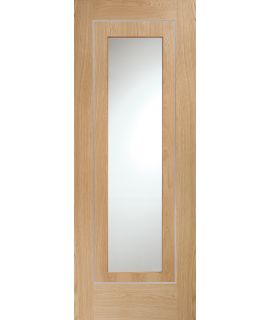 Varese Pre-Finished Internal Oak Door with Clear Glass