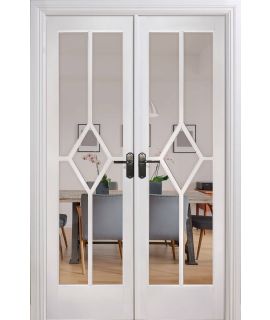 Reims Room Divider Primed White Doors