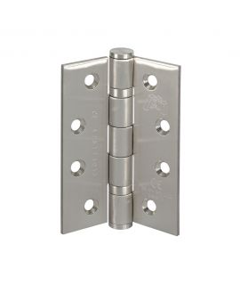 Satin Stainless Steel CE Fire Rated Butt Hinges (Pack of 3). 4x3 INCH x3MM 